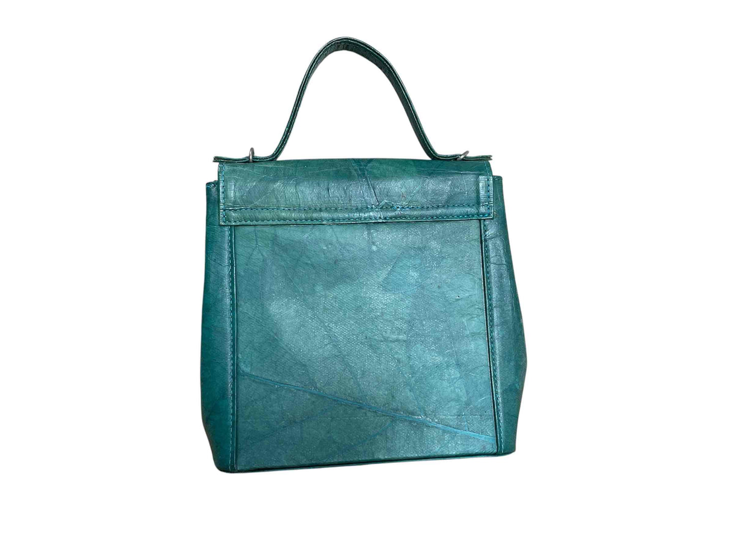 Leaf Leather Handbag w/ Crossbody Strap